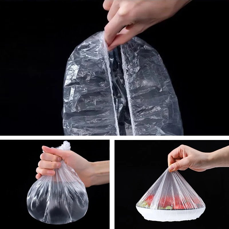 Reusable Disposable Food Cover Plastic Wrap Durable Elastic Food Lids for Bowls Elastic Plate Covers For Kitchen Food Saver Bag