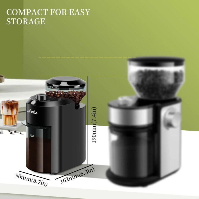 Automatic Burr Mill Coffee Grinder 220V Electric Coffee Bean Grinding with 28 Grind Settings for Espresso French Press Drip