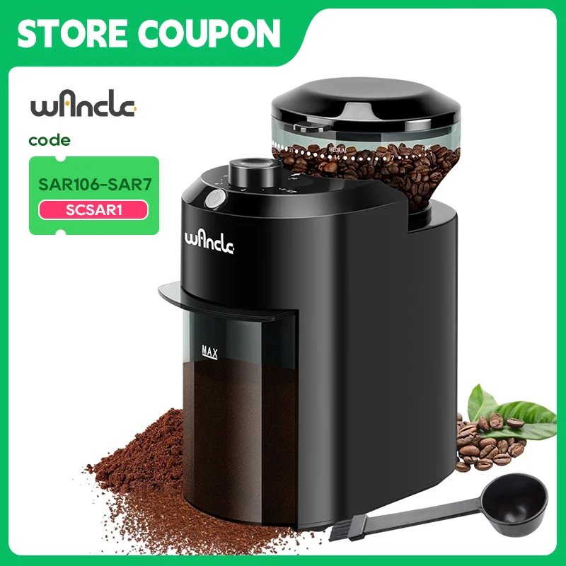 Automatic Burr Mill Coffee Grinder 220V Electric Coffee Bean Grinding with 28 Grind Settings for Espresso French Press Drip