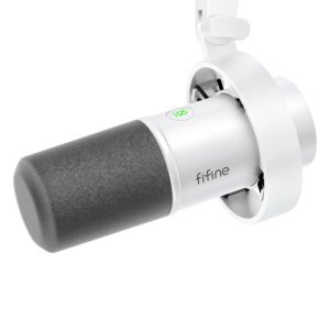 FIFINE Dynamic Mic (USB/XLR) – Shock Mount, Touch-Mute, Jack & Volume Control, Perfect for PC or Sound Card Recording - K688