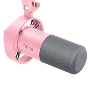 FIFINE Dynamic Mic (USB/XLR) – Shock Mount, Touch-Mute, Jack & Volume Control, Perfect for PC or Sound Card Recording - K688