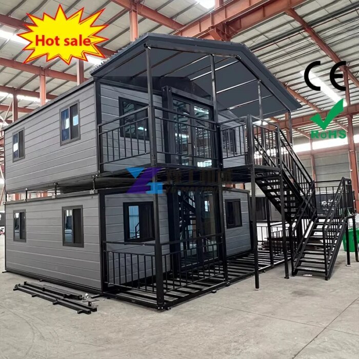 Hurricane Best Steel 2 Story Container House Double-story 30ft 40ft Expandable Container Homes - Image 1
