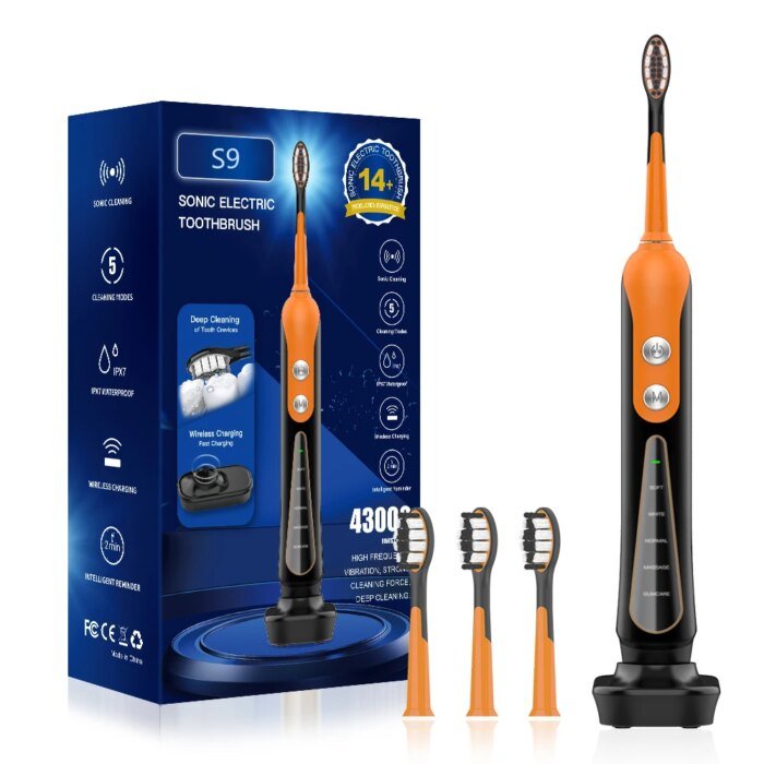 SUBORT S9 Sonic Electric Toothbrush Cordless USB Rechargeable Whitening Toothbrush Waterproof Ultrasonic Automatic Tooth Brush - Image 1