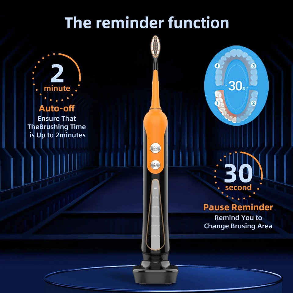SUBORT S9 Sonic Electric Toothbrush Cordless USB Rechargeable Whitening Toothbrush Waterproof Ultrasonic Automatic Tooth Brush SUBORT S9 Sonic Electric Toothbrush Cordless USB Rechargeable Whitening Toothbrush Waterproof Ultrasonic Automatic Tooth Brush