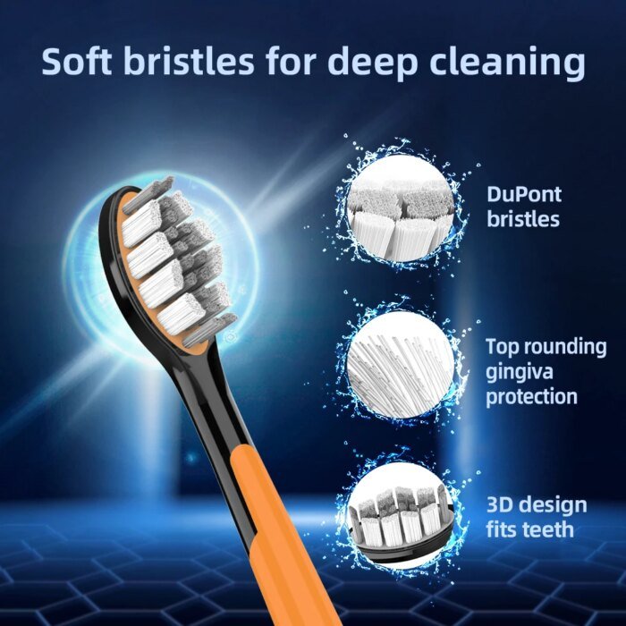SUBORT S9 Sonic Electric Toothbrush Cordless USB Rechargeable Whitening Toothbrush Waterproof Ultrasonic Automatic Tooth Brush - Image 4