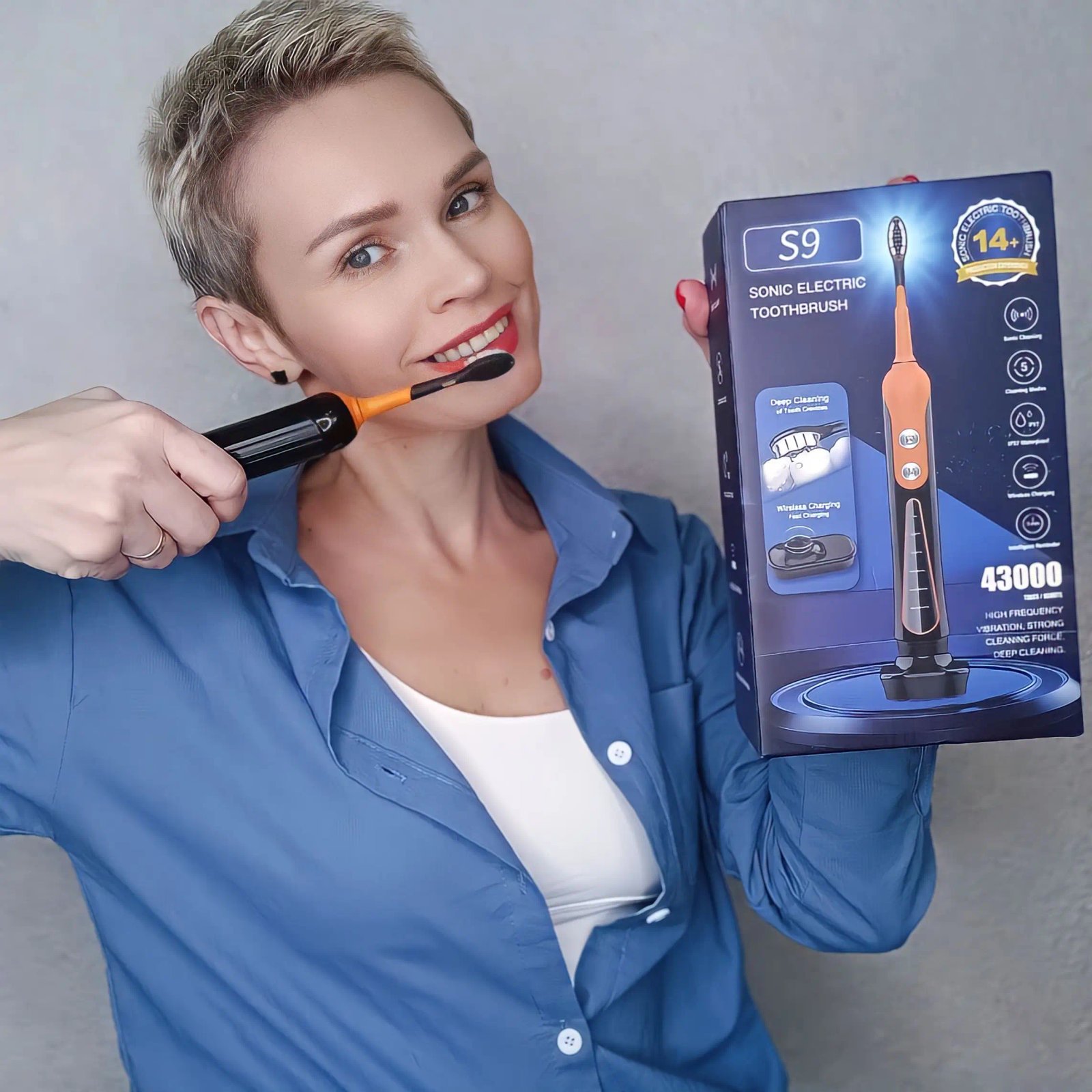 SUBORT S9 Sonic Electric Toothbrush Cordless USB Rechargeable Whitening Toothbrush Waterproof Ultrasonic Automatic Tooth Brush SUBORT S9 Sonic Electric Toothbrush Cordless USB Rechargeable Whitening Toothbrush Waterproof Ultrasonic Automatic Tooth Brush
