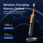SUBORT S9 Sonic Electric Toothbrush Cordless USB Rechargeable Whitening Toothbrush Waterproof Ultrasonic Automatic Tooth Brush - Image 6