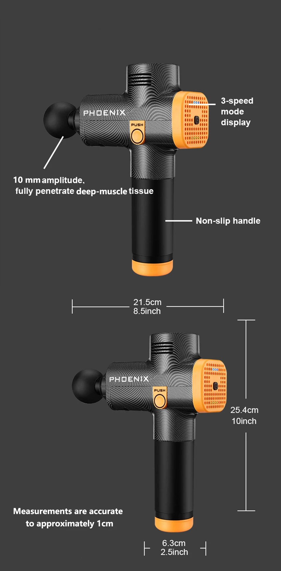Phoenix A2 Massage Gun Muscle Relaxation Deep Tissue Massager Dynamic Vibrator Back Portable Handheld Display Fascia Gun Massage Phoenix A2 Massage Gun Muscle Relaxation Deep Tissue Massager Dynamic Vibrator Back Portable Handheld Display Fascia Gun Massage