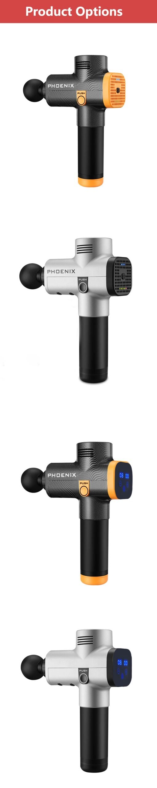 Phoenix A2 Massage Gun Muscle Relaxation Deep Tissue Massager Dynamic Vibrator Back Portable Handheld Display Fascia Gun Massage Phoenix A2 Massage Gun Muscle Relaxation Deep Tissue Massager Dynamic Vibrator Back Portable Handheld Display Fascia Gun Massage