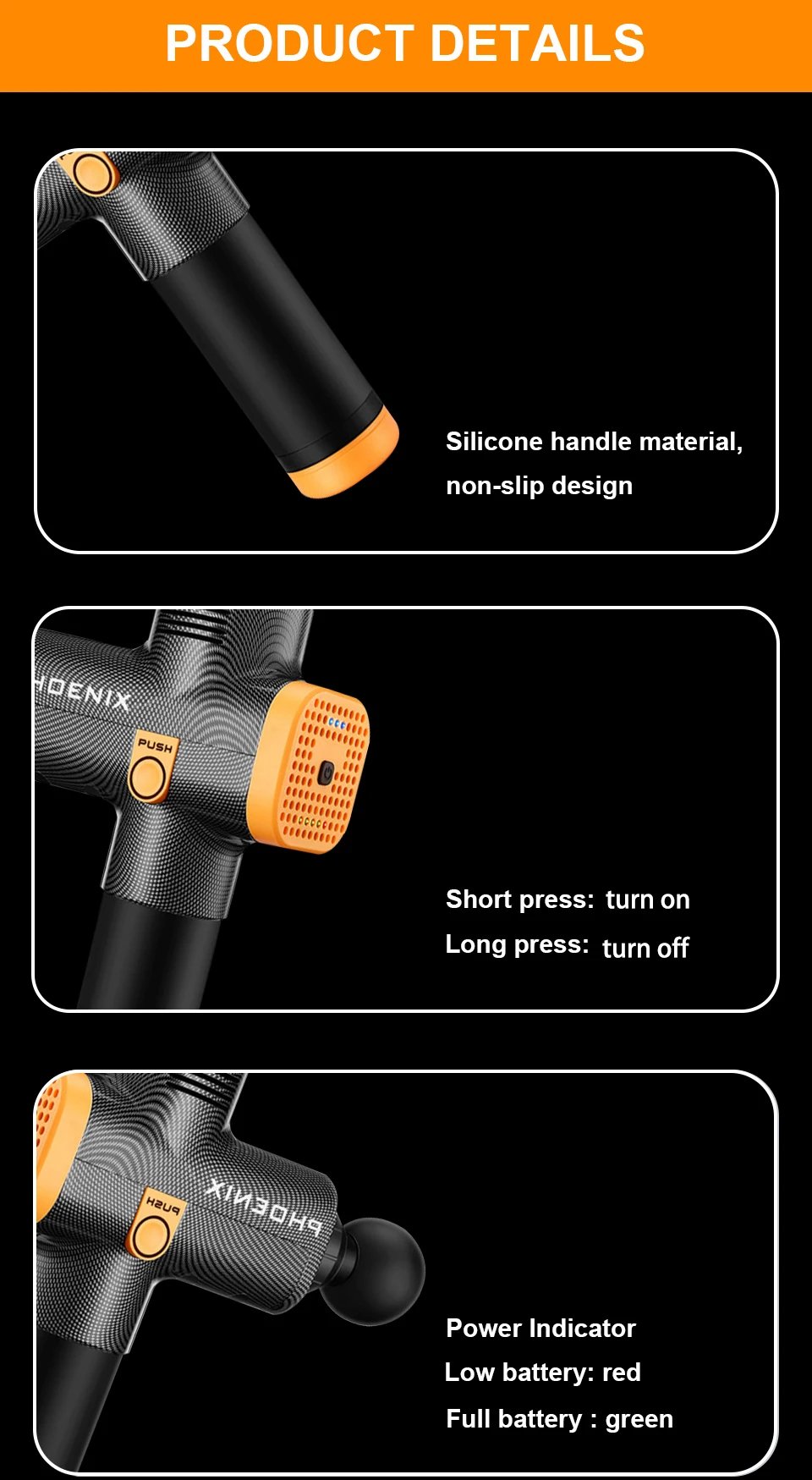 Phoenix A2 Massage Gun Muscle Relaxation Deep Tissue Massager Dynamic Vibrator Back Portable Handheld Display Fascia Gun Massage Phoenix A2 Massage Gun Muscle Relaxation Deep Tissue Massager Dynamic Vibrator Back Portable Handheld Display Fascia Gun Massage