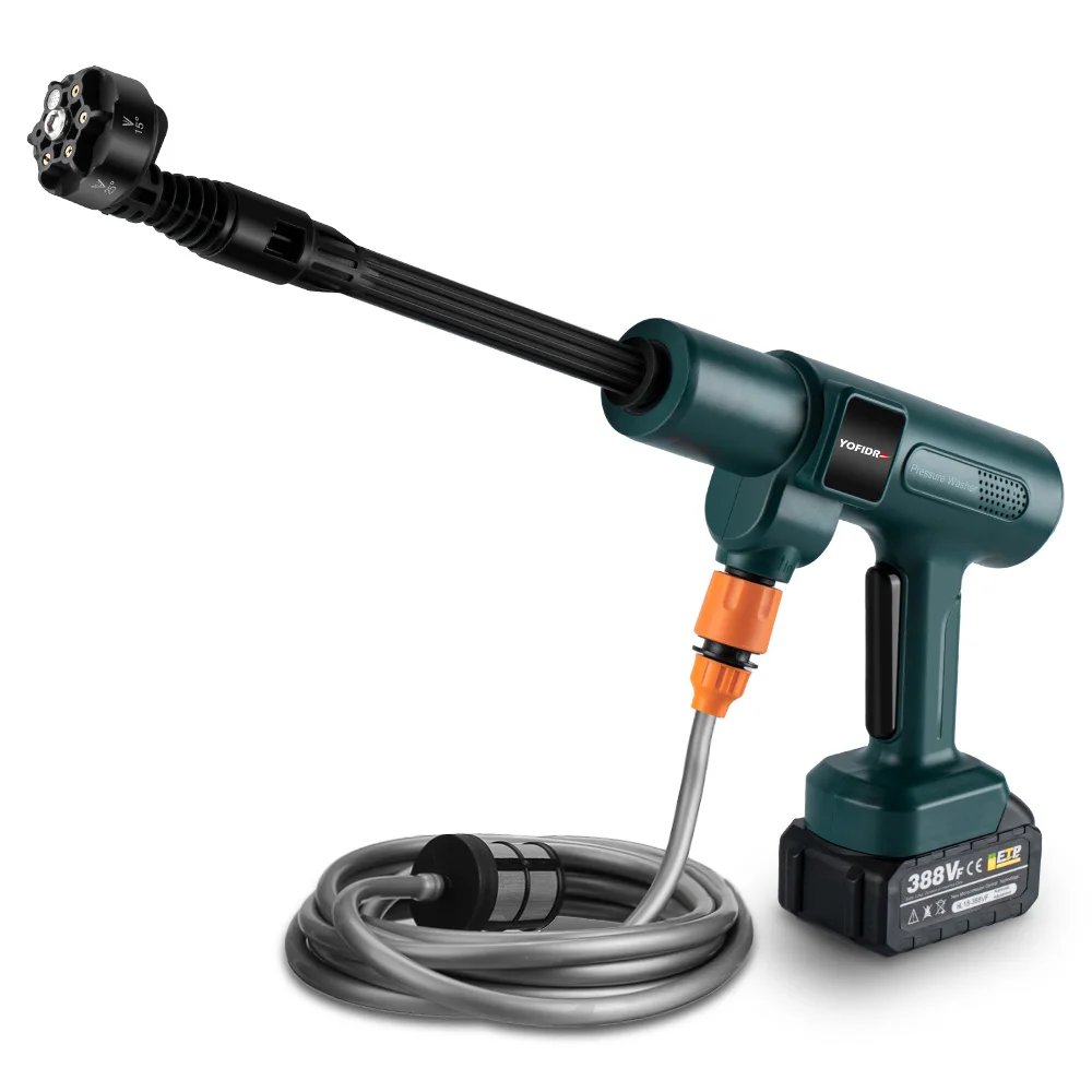 YOFIDRA 200Bar 3500W Brushless Electric High Pressure Washer 6in1 Car Washing Garden Water Spray Gun For Makita 18V Battery Pin YOFIDRA 200Bar 3500W Brushless Electric High Pressure Washer 6in1 Car Washing Garden Water Spray Gun For Makita 18V Battery Pin