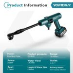 YOFIDRA 200Bar 3500W Brushless Electric High Pressure Washer 6in1 Car Washing Garden Water Spray Gun For Makita 18V Battery Pin - Image 4