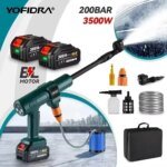 YOFIDRA 200Bar 3500W Brushless Electric High Pressure Washer 6in1 Car Washing Garden Water Spray Gun For Makita 18V Battery Pin