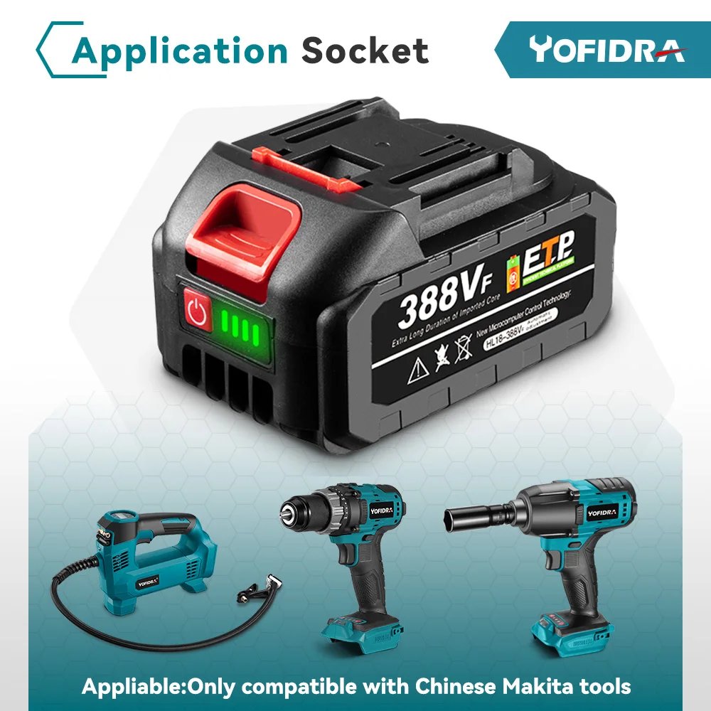 YOFIDRA 200Bar 3500W Brushless Electric High Pressure Washer 6in1 Car Washing Garden Water Spray Gun For Makita 18V Battery Pin