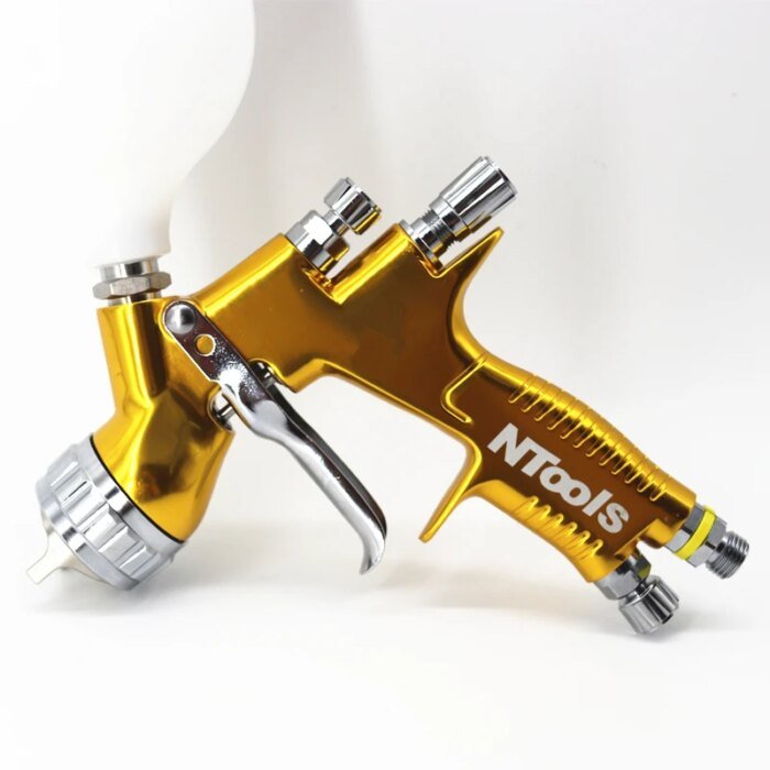 High Quality Spray Gun Ntools Car Paint Spray Gun TE20/T110 1.3/1.8mm Nozzle Paint Gun Water Based Air Spray Gun Airbrush - Image 4