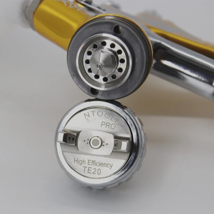 High Quality Spray Gun Ntools Car Paint Spray Gun TE20/T110 1.3/1.8mm Nozzle Paint Gun Water Based Air Spray Gun Airbrush - Image 6