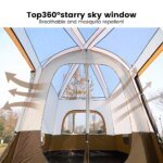 2025 Upgraded 4 Season Camping Tent 3-12 Person Waterproof Windproof Double Layer 2 Room Family Outdoor Backpacking Equipment - Image 2