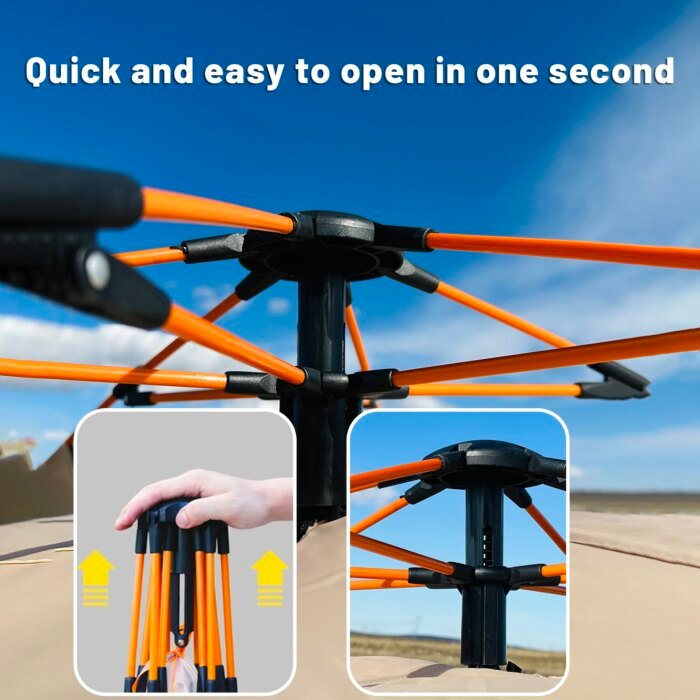 Outdoor Automatic Quick-opening Tent Automatic Rainproof Sunshine-proof Tent Fishing Beach Sunshine Shelter 4 person tents - Image 3
