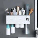 MENGNI Magnetic Adsorption Inverted Toothbrush Holder Wall Automatic Toothpaste Squeezer Storage Rack - Bathroom Accessory - Image 6