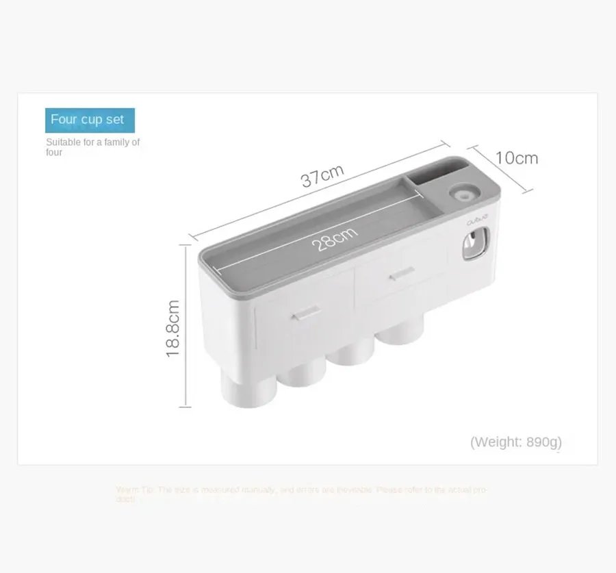 MENGNI Magnetic Adsorption Inverted Toothbrush Holder Wall Automatic Toothpaste Squeezer Storage Rack - Bathroom Accessory MENGNI Magnetic Adsorption Inverted Toothbrush Holder Wall Automatic Toothpaste Squeezer Storage Rack - Bathroom Accessory