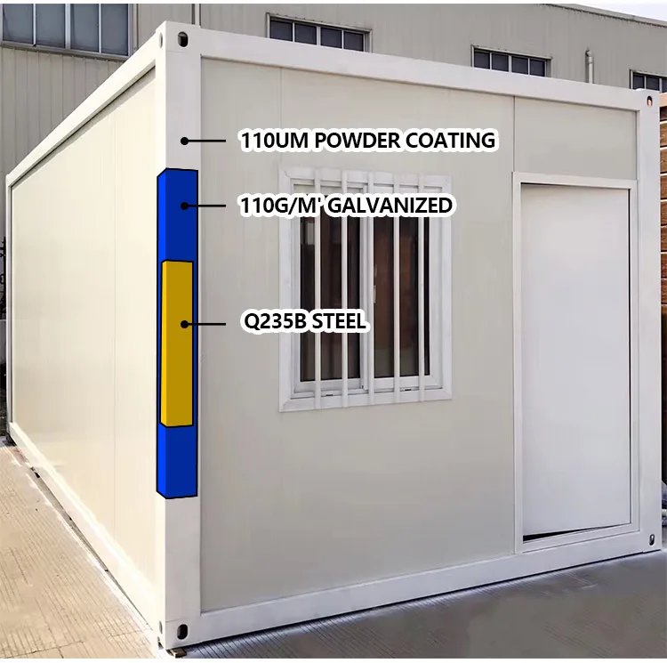 Prefab House Customizable Colors 20ft/40ft Modular Container Homes Mobile Tiny House 30ft Eco-Friendly Quick Installation