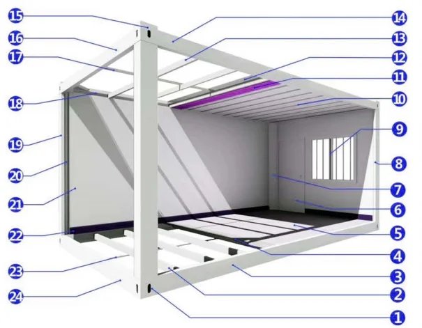 Prefab House Customizable Colors 20ft/40ft Modular Container Homes Mobile Tiny House 30ft Eco-Friendly Quick Installation