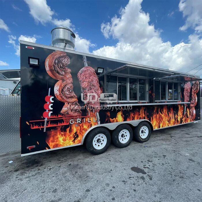 16ft Outdoor Bbq Food Trailer Mobile Kitchen Fully Equipped Concession Food Trailer Pizza Taco Food Truck for Sale - Image 1