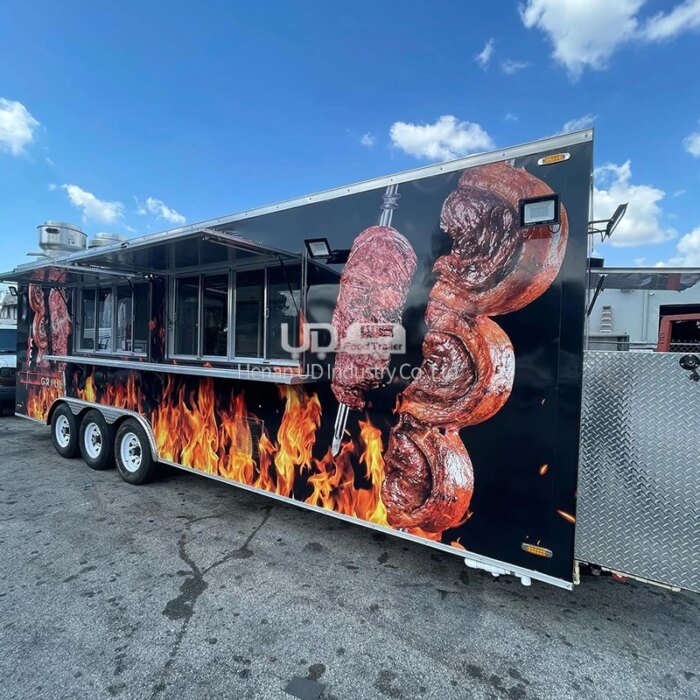 16ft Outdoor Bbq Food Trailer Mobile Kitchen Fully Equipped Concession Food Trailer Pizza Taco Food Truck for Sale - Image 2