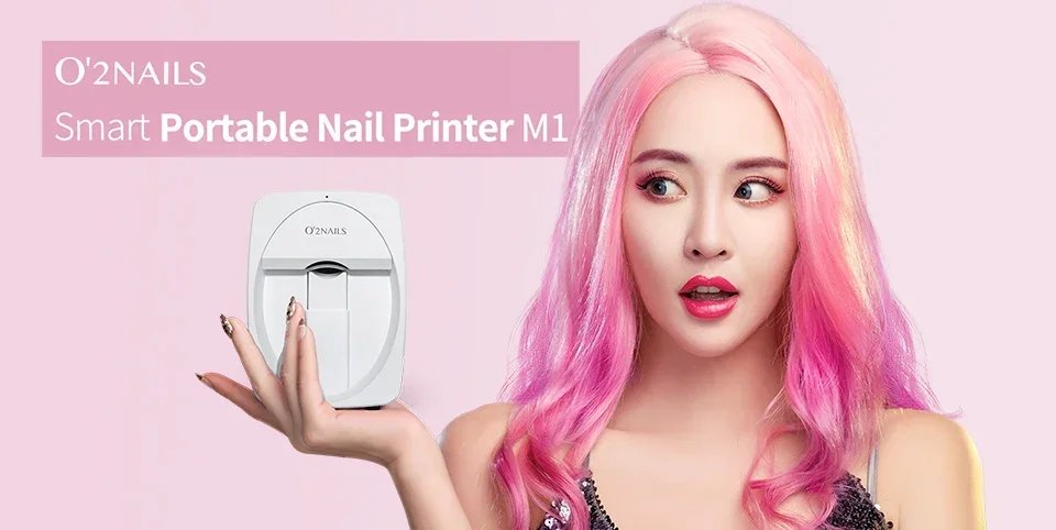 Smart Nail Printer 3D Portable Mobile Nail Painting Machine 2400DPI Printing Resolution Support WiFi/DIY for Home Nail Salon