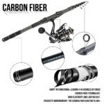Carbon Travel Spinning Combo 1.8m-2.1m - 5.2:1 Reel, Collapsible Saltwater/Lure Rod with Spinning Reel Ultra-Light Fishing Kit - Image 2