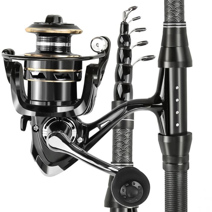 Carbon Travel Spinning Combo 1.8m-2.1m - 5.2:1 Reel, Collapsible Saltwater/Lure Rod with Spinning Reel Ultra-Light Fishing Kit - Image 5