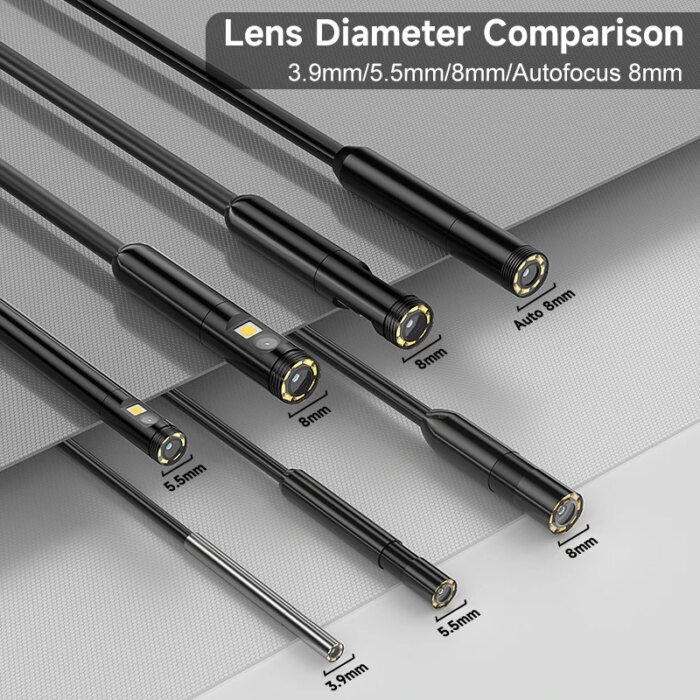 Industrial Endoscope 4.3'' IPS Screen Autofocus Camera HD1080P Single Dual Triple Lens USB Probe Car Inspection Borescope LEDs - Image 3