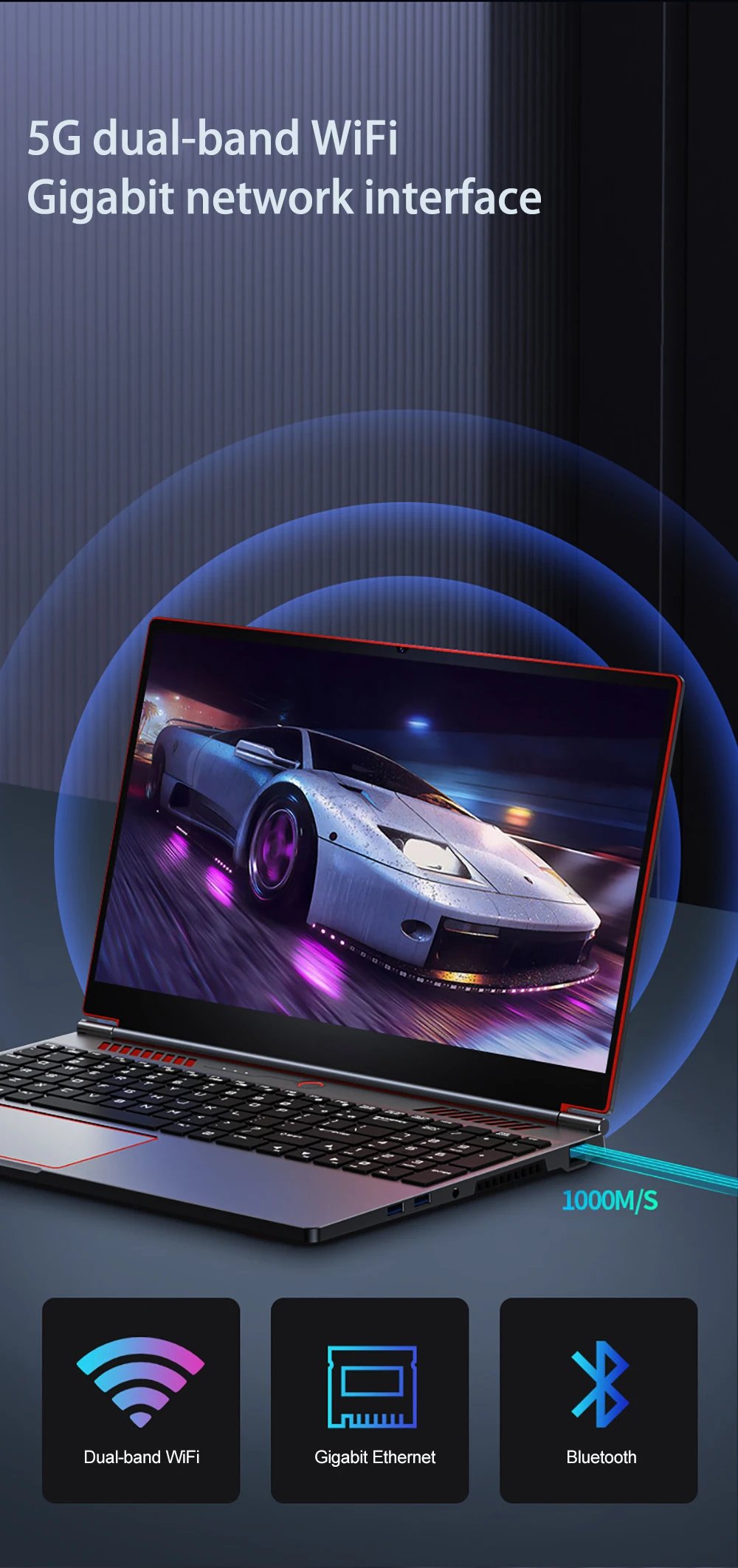 16.1 Inch Gaming Laptop Computer RTX4050 6G Intel Core i9-12900H i9-10885H windows11 RAM Max 64GB DDR4 2*M.2 NVME 4TB SSD WiFi