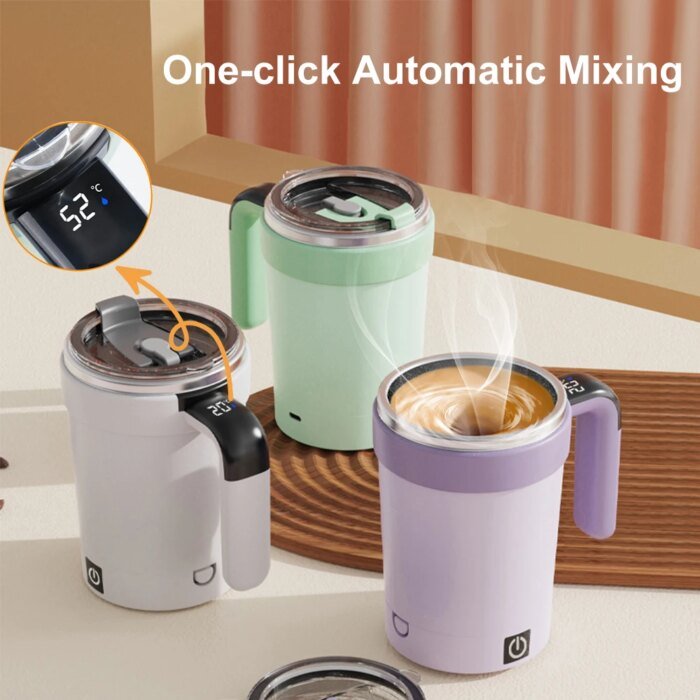 380ML Automatic Stirring Cup Rechargeable Electric Self Mixing Coffee Mug Portable Tea Milk Drinking Cup Rotating Magnetic Tools - Image 1