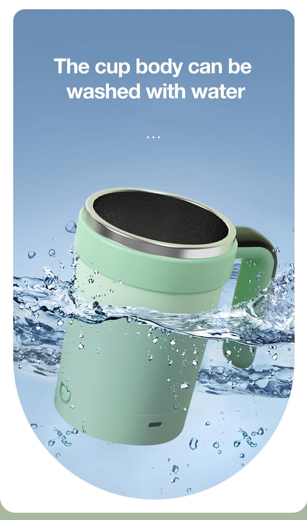 380ML Automatic Stirring Cup Rechargeable Electric Self Mixing Coffee Mug Portable Tea Milk Drinking Cup Rotating Magnetic Tools