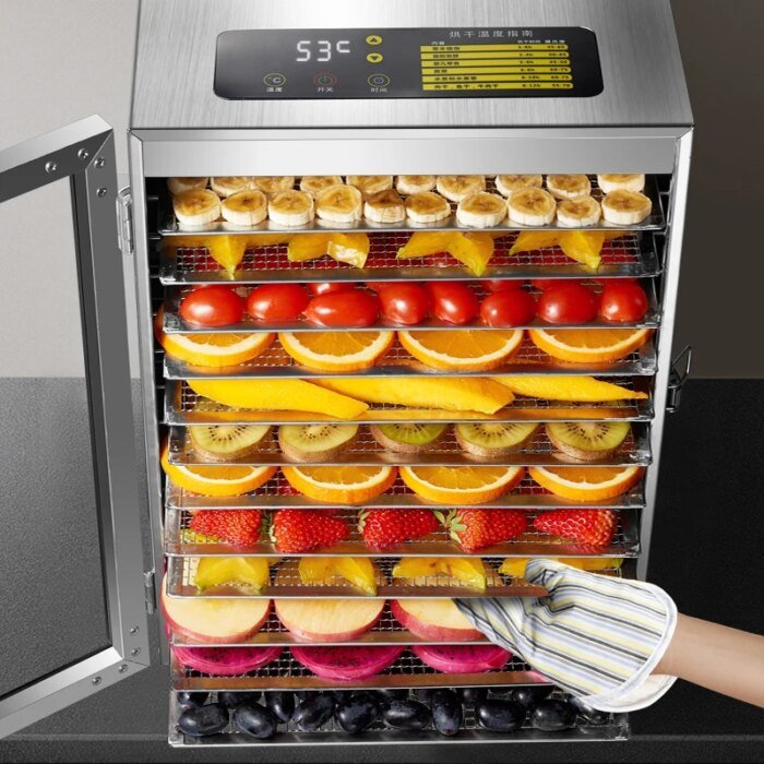 220V 110V Dry Fruit Machine Food Dehydration Dryer Fruit Dryer Commercial Stainless Steel Food Dryer Dried Vegetables Pet Snacks - Image 3