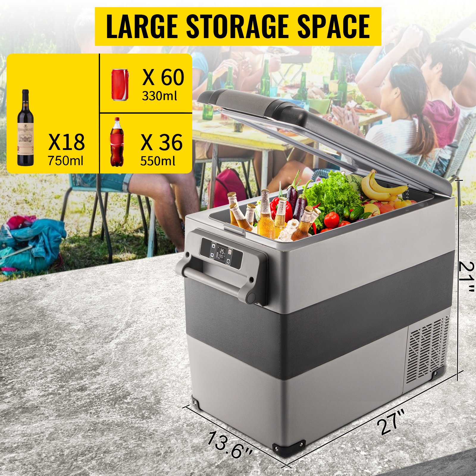 SucceBuy 20L 22L 35L 45L 55L Car Refrigerator Mini Fridge Freezer Portable Compressor Cooler DC 110-240V Ice Box for Camping SucceBuy 20L 22L 35L 45L 55L Car Refrigerator Mini Fridge Freezer Portable Compressor Cooler DC 110-240V Ice Box for Camping