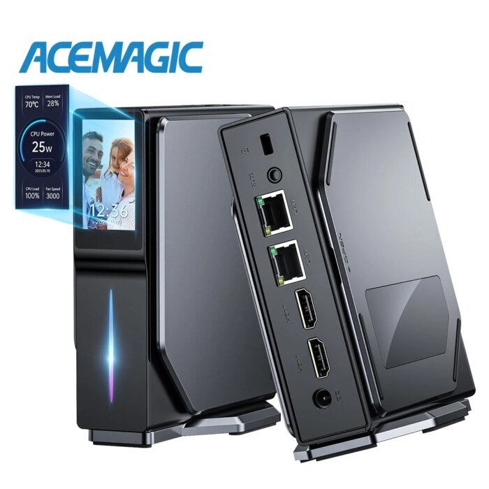 ACEMAGIC S1 Mini PC Gamer Windows 11 Intel 12th Alder Lake N100 DDR4 16GB 512GB WIFI5 ,Bluetooth 4.2 VGA Gaming Computer - Image 1