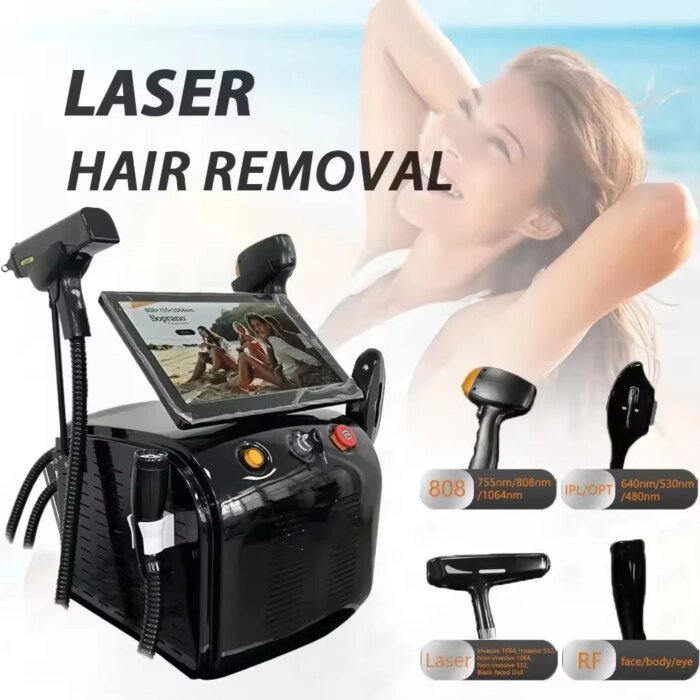 2025 Portable 4IN1 RF IPL OPT Soprano Ice Titanium 808nm Diode Laser Hair Removal Machine Picosecond PICO Tattoo Removal Device - Image 3