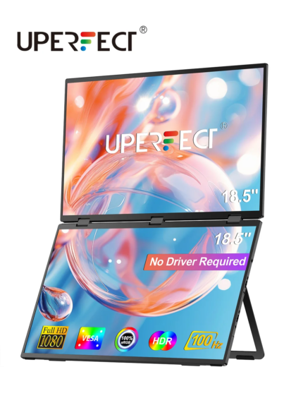 UStation Δ / Delta Plus Stacked Monitor No Drive Required Laptop Dual Screen Folding 18.5" With USB C Mini HDMI For PC Mac Phone