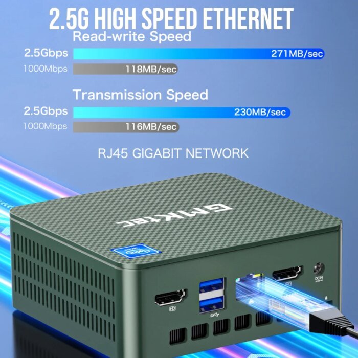 GMKtec G3 Mini PC Intel Alder Lake N100 Windows 11 Pro Mini PC 8/16GB DDR4 256/512GB PCIe M.2 SSD WiFi 6 BT5.2 Desktop Computer - Image 6