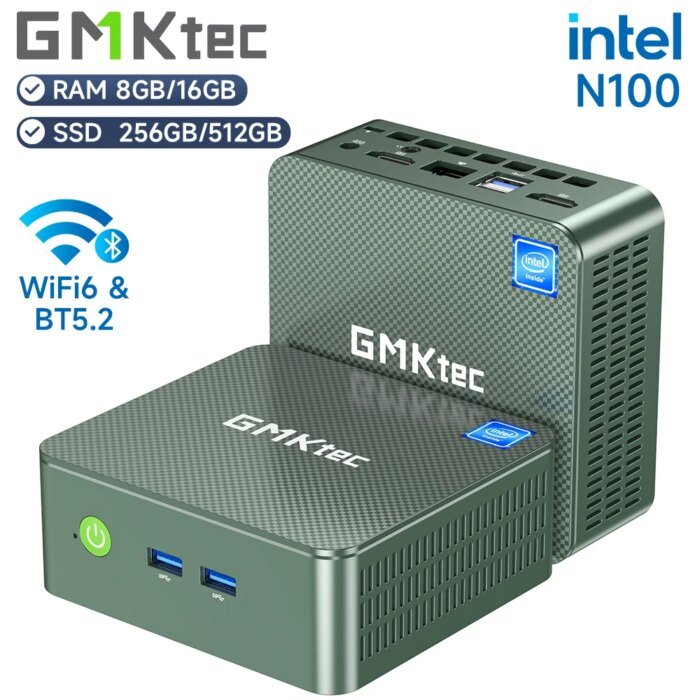 GMKtec G3 Mini PC Intel Alder Lake N100 Windows 11 Pro Mini PC 8/16GB DDR4 256/512GB PCIe M.2 SSD WiFi 6 BT5.2 Desktop Computer - Image 1