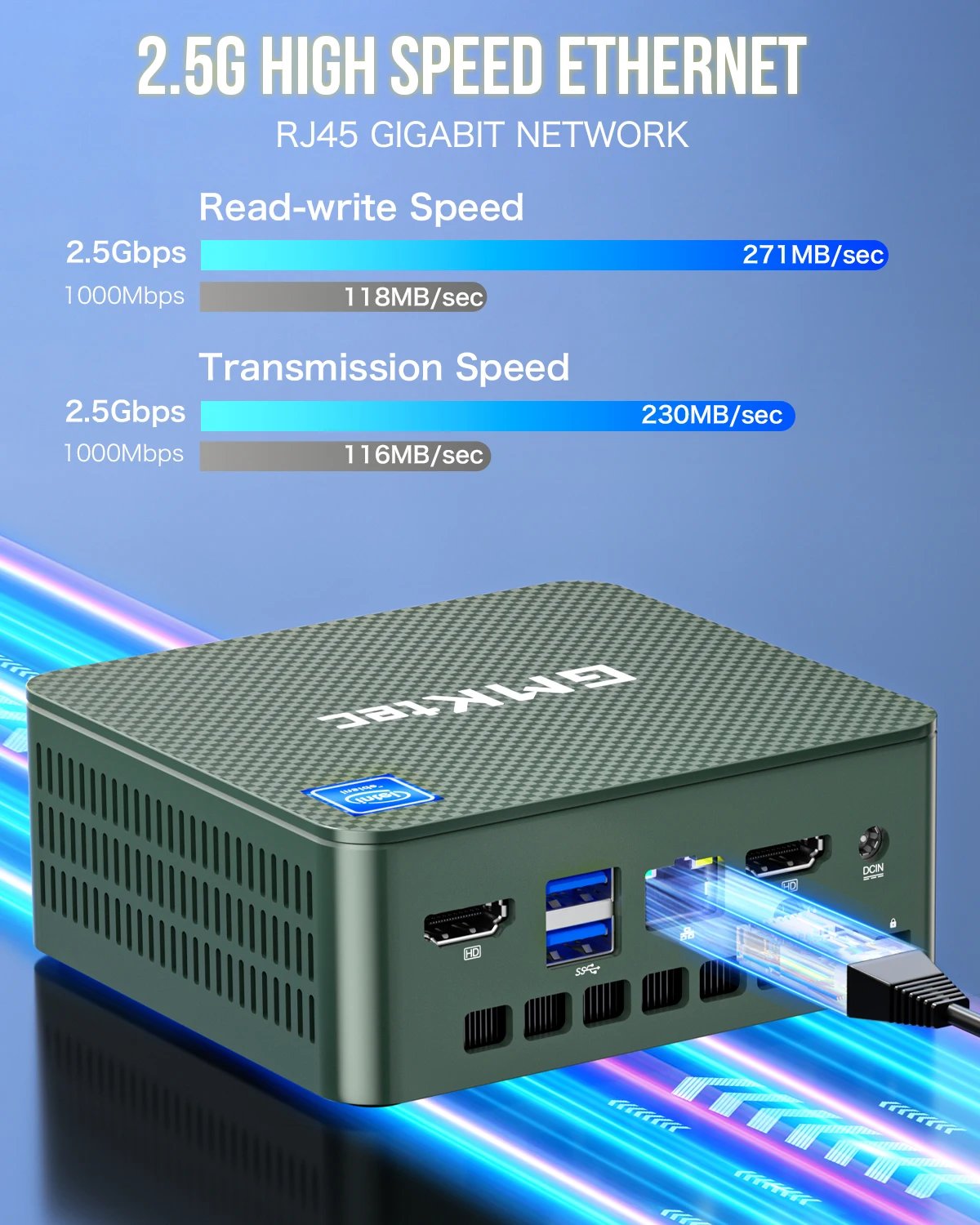 GMKtec G3 Mini PC Intel Alder Lake N100 Windows 11 Pro Mini PC 8/16GB DDR4 256/512GB PCIe M.2 SSD WiFi 6 BT5.2 Desktop Computer