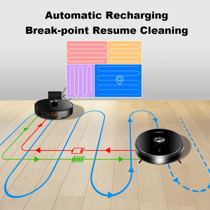 Liectroux / LILIN X6 LDS Robot Vacuum Cleaner,Laser Lidar Navigation,Wet Dry Mopping,6500Pa Suction,Multi-Floor Map,Carpet Boost - Image 5