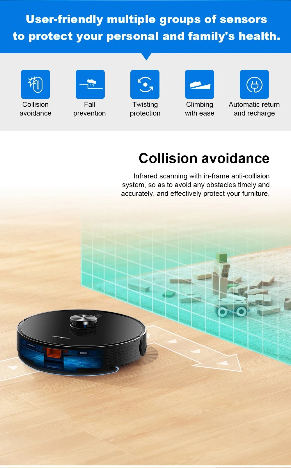 Liectroux / LILIN X6 LDS Robot Vacuum Cleaner,Laser Lidar Navigation,Wet Dry Mopping,6500Pa Suction,Multi-Floor Map,Carpet Boost