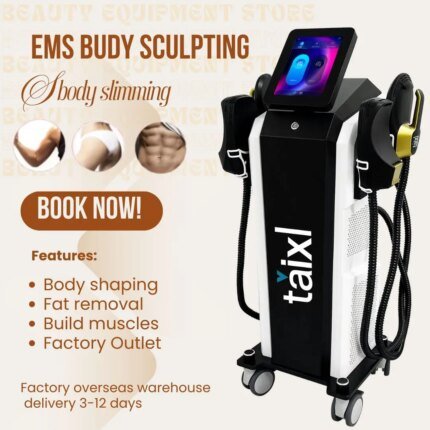 EMS Body Sculpt 15Tesla 6500w Body Slimming EMS Fat Burning Muscle Sculpting Electromagnetic Stimulate Sculpt Therapy Machine