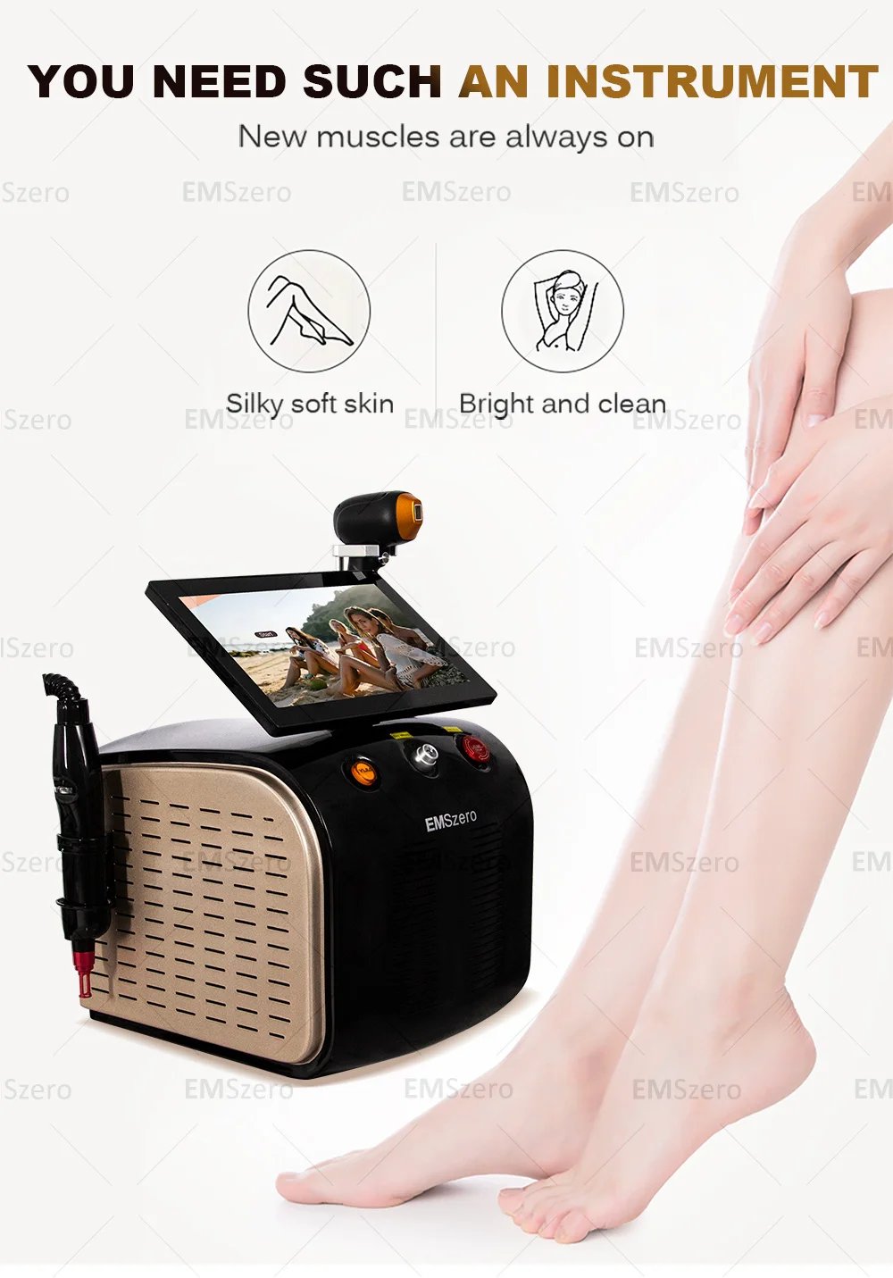 2in1 Soprano Titanium Ice Platinum Diode 755 808 1064nm 3 Wavelength Laser ND:YAG Machine Painless Hair Removal Machine 2025