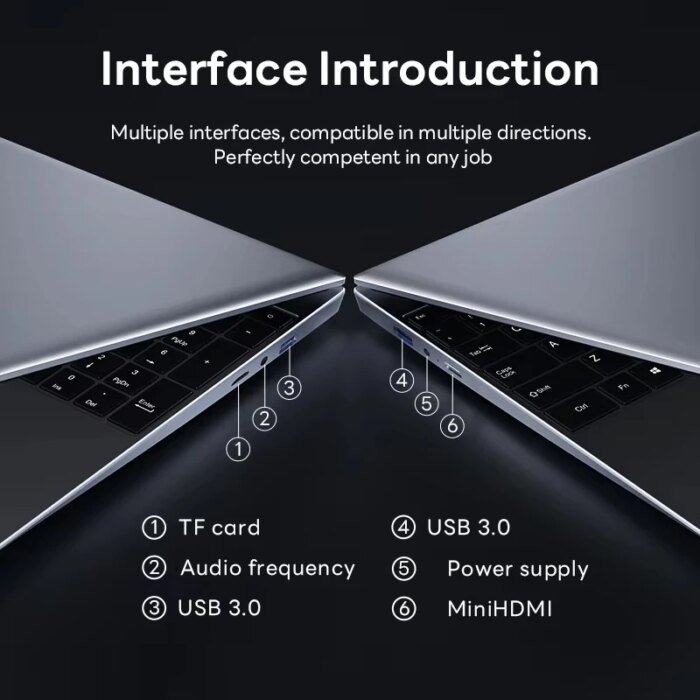 2025 15.6" Windows 11 Pro Laptop Computer Intel Core i7 8500Y 16GB 1TB Laptops Office Computer Fingerprint Unlock Notebook PC - Image 6