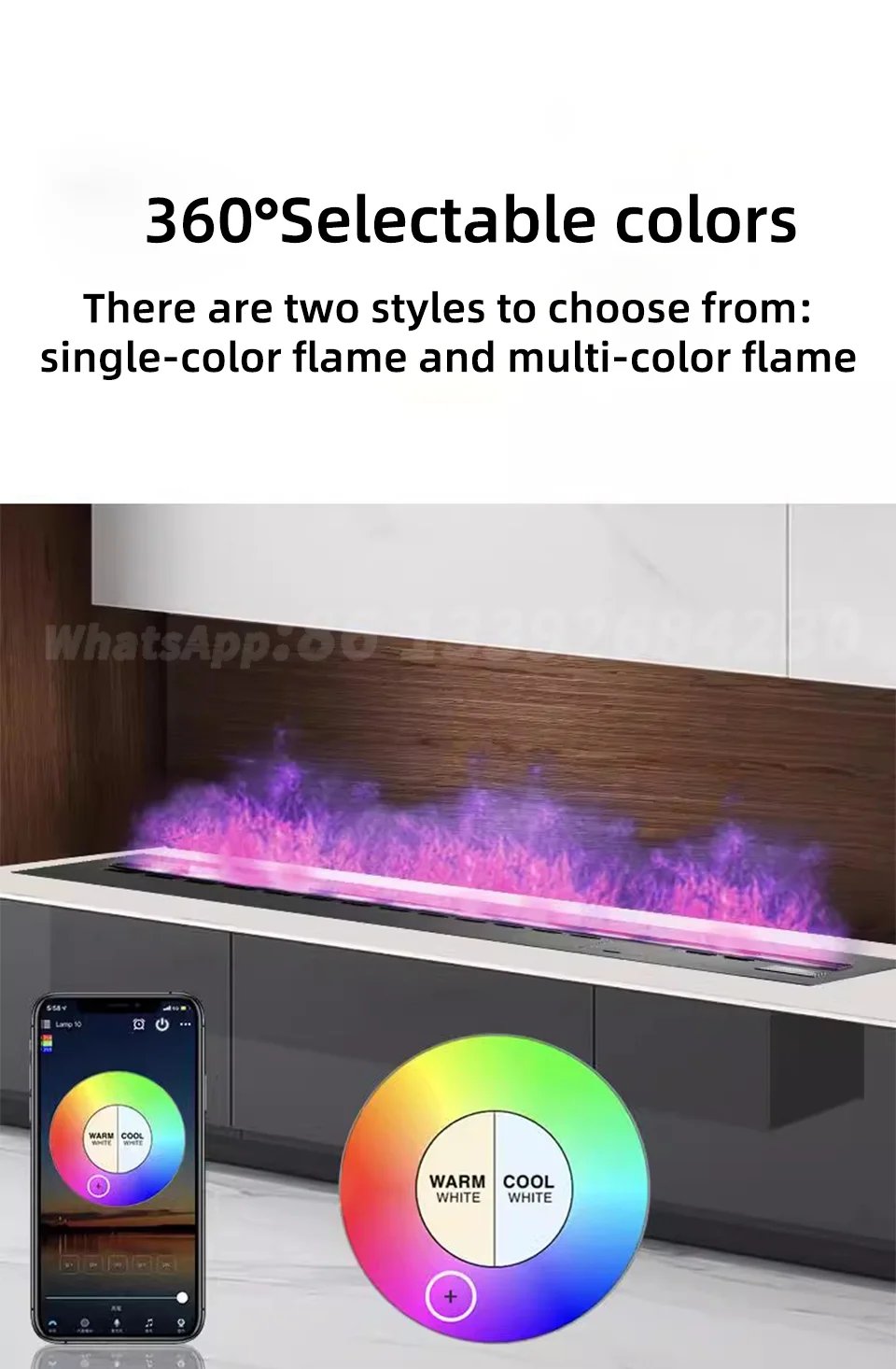 Atomizing Fireplace TV Wall Home Smart Room With Sound Of Firewood Cracking Water Steam Humidifier Vapour Electric Fireplace