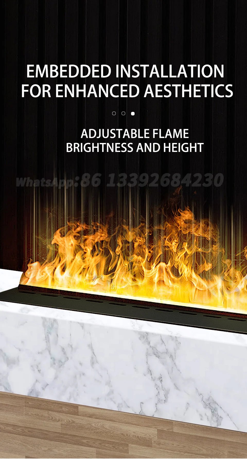 Atomizing Fireplace TV Wall Home Smart Room With Sound Of Firewood Cracking Water Steam Humidifier Vapour Electric Fireplace